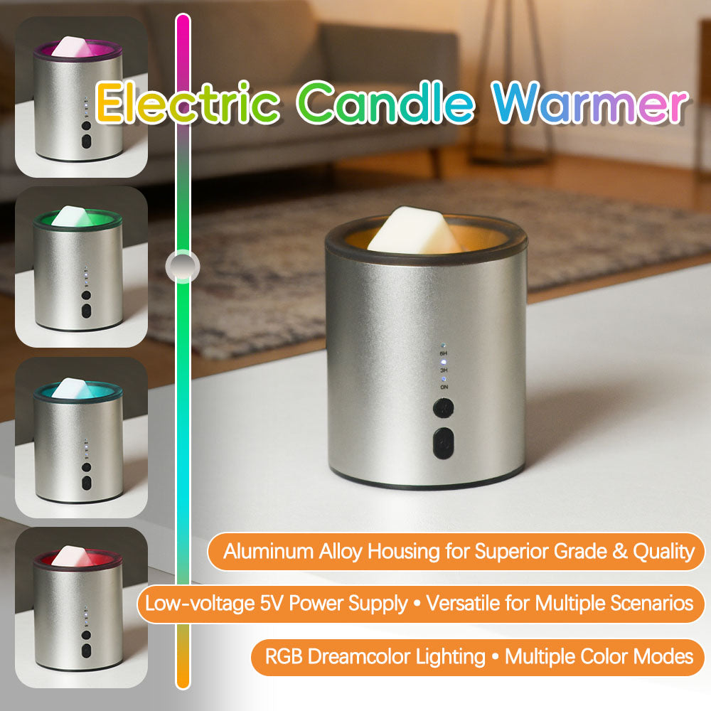 Melting Wax Candle Lamp, Timer Dimmable Aromatherapy Candle Light, Bedroom Ambiance Lamp, Perfect Gift Idea