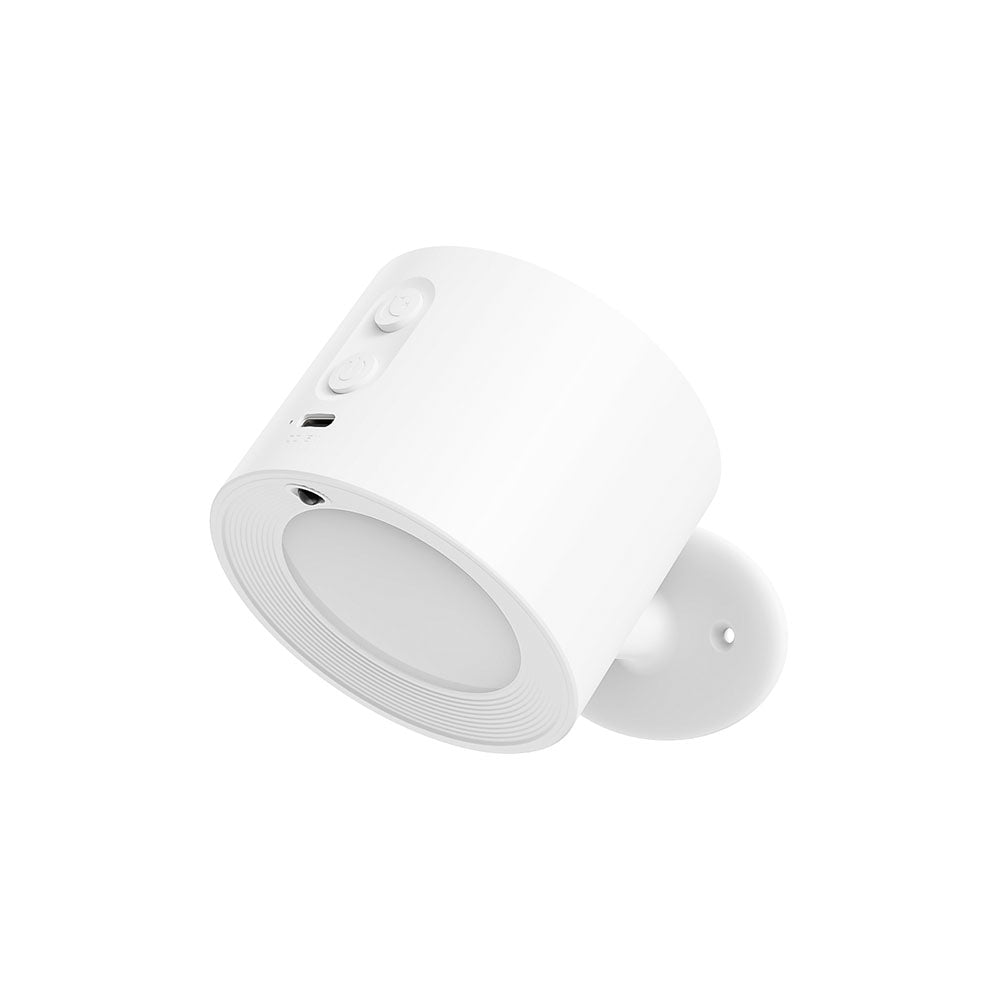 2-in-1 Magnetic Rotating Wall Light | Stepless Dimming + 3-Color Projection, USB-C Rechargeable, Cordless Bedside Decor Lamp