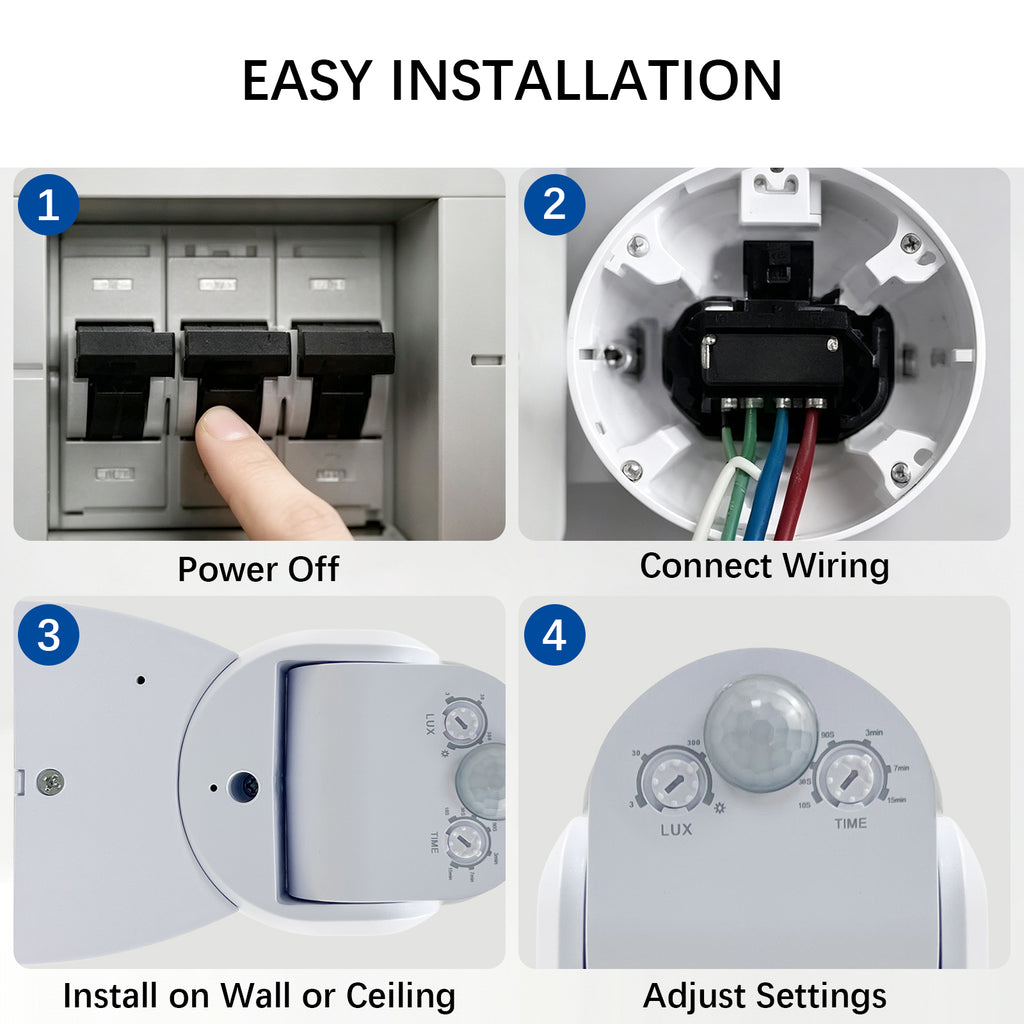Smart IR Motion Sensor Switch | 360° Detection | 1200W | 12m Range