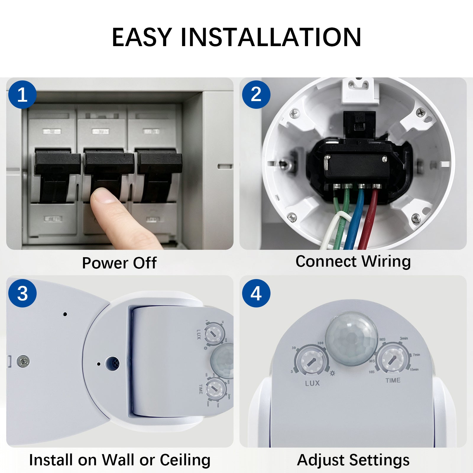 Smart IR Motion Sensor Switch | 360° Detection | 1200W | 12m Range