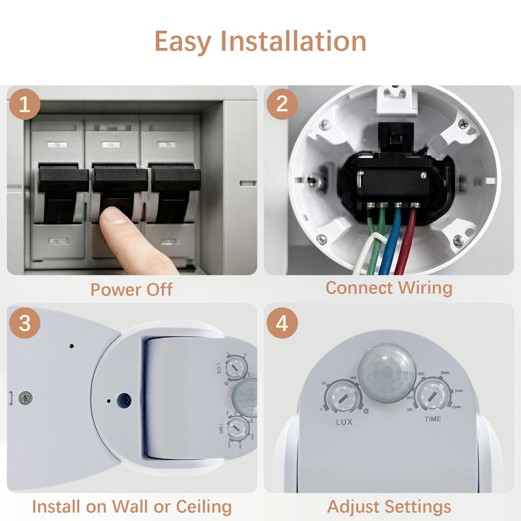 Smart IR Motion Sensor Switch | 360° Detection | 1200W | 12m Range