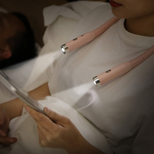 LED Neck Reading Light, 3-Color & 9-Brightness Adjustable Bendable Neck Light, USB Rechargeable Book Light for Reading in Bed, Knitting, Crochet, Camping, Working, Book Lovers Gifts