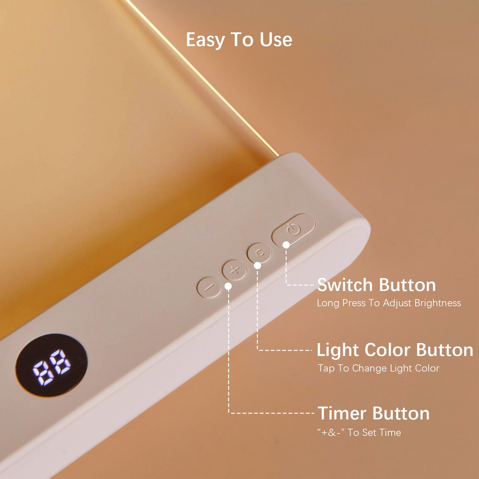 LED Book Light and Night Light 2 in 1, 3 Color Temperatures & Stepless Dimming, USB Rechargeable Reading Light with Timer for Night Reading