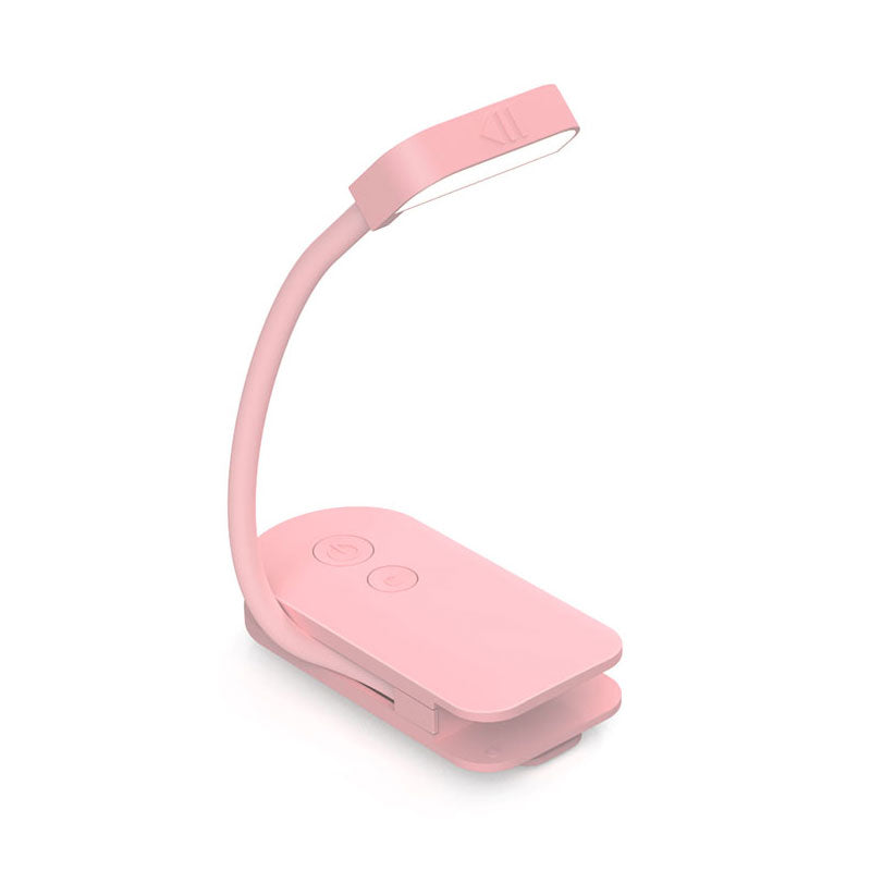 Portable LED Clip Reading Light | 360° Gooseneck + Clip Hands-Free, 3-Color 3-Brightness, USB Pocket Design for Night/Camping/Travel (Black)