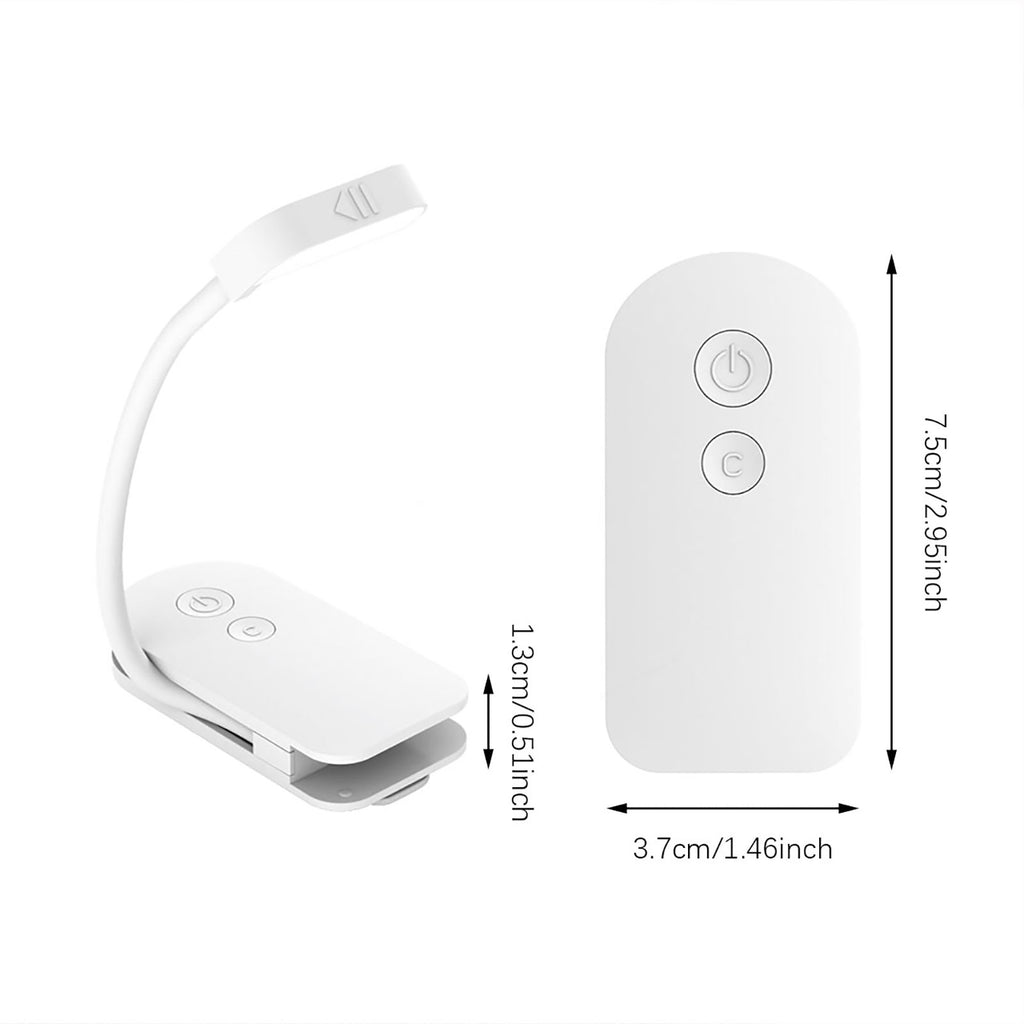Portable LED Reading Lights, Eye Caring 3 Color Temperatures and Dimming Brightness Book Lights, Lightweight USB Rechargeable Clip-On Lamp for Book Lovers Night Reading