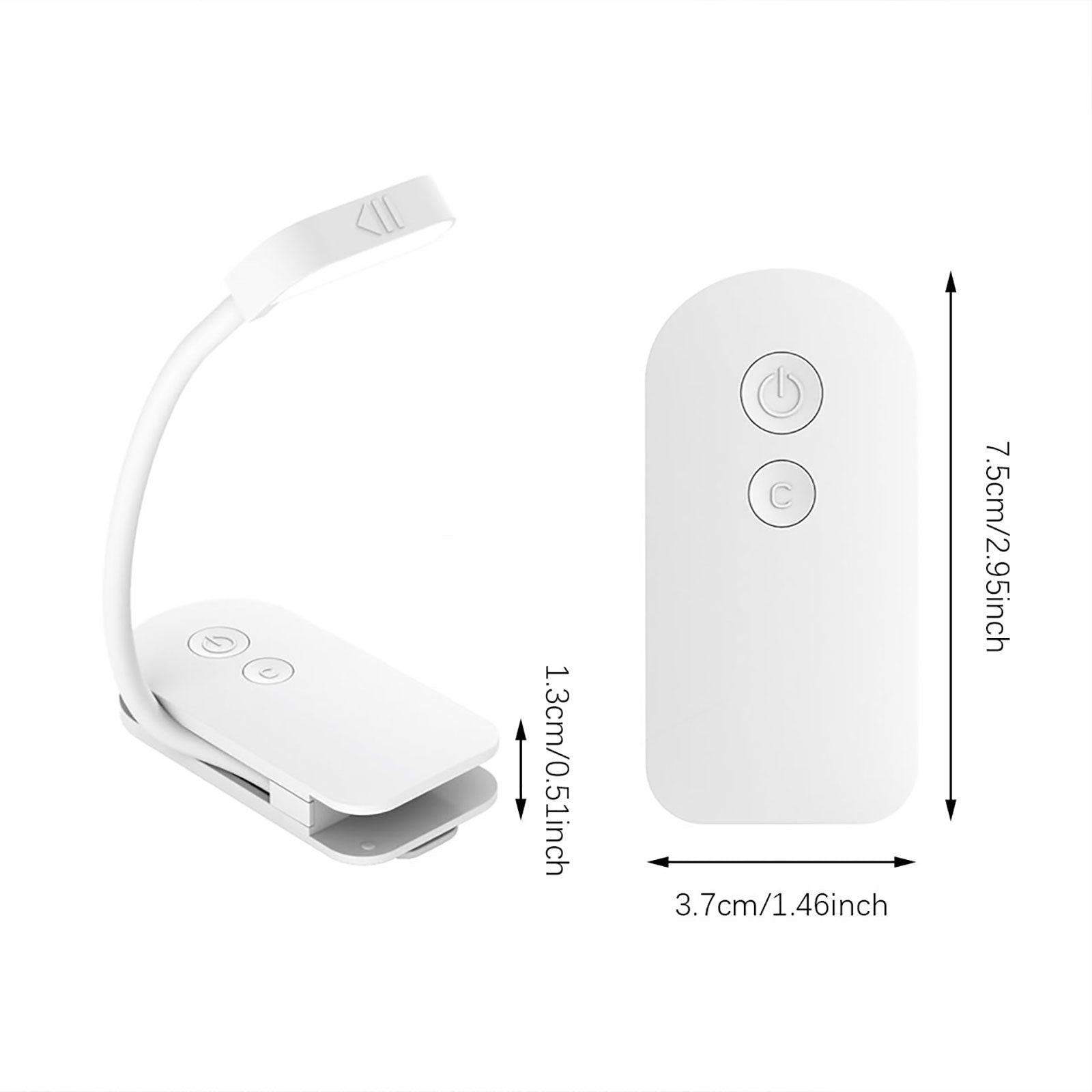 Portable LED Reading Lights, Eye Caring 3 Color Temperatures and Dimming Brightness Book Lights, Lightweight USB Rechargeable Clip-On Lamp for Book Lovers Night Reading